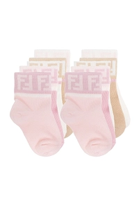 Fendi Kids Logo Intarsia Set Of Socks