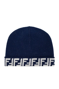 Fendi Kids Ff Motif Reversible Beanie