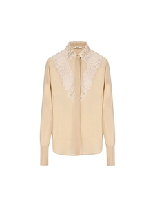 Fendi Lace Detailed Long Sleeved Shirt
