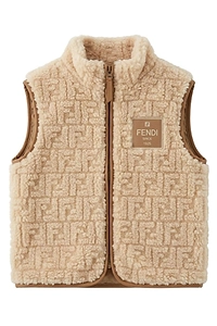 Fendi Kids Logo-Patch Zipped Gilet