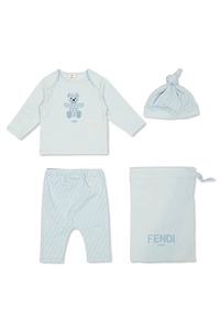 Fendi Kids Logo Printed Crewneck Birth Set