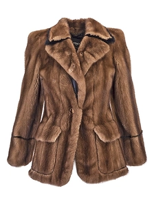 Fendi Single Breasted Fur Jacket