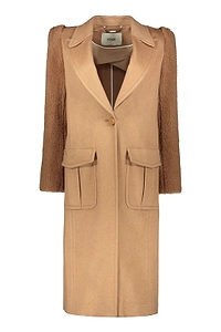 Fendi Single Breasted Panelled Coat