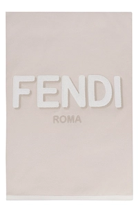 Fendi Kids Logo Terry Embroidered Blanket