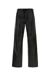 Fendi Straight-Leg Leather Trousers