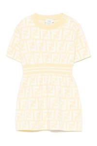 Fendi Kids Monogram Jacquard Jersey Dress