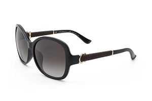 Ferragamo Eyewear Woven Temple Square Sunglasses