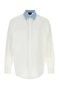 Fendi Striped Collar Poplin Shirt