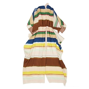 Fendi Striped Drawstring-Waist Sleeveless Jumpsuit