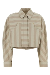 Fendi Striped Cropped Jacket