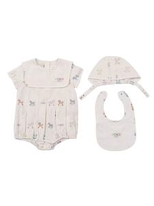 Fendi Kids Printed Snap-Button Babygrow Set