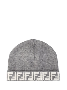 Fendi Kids Ff Motif Reversible Beanie