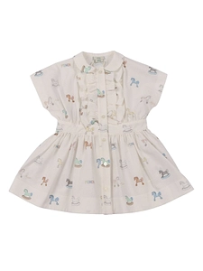 Ruffled Horse Graphic Dress