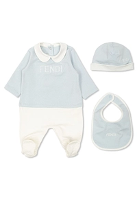 Fendi Kids Set Of Three Peter Pan-Collar Babygrow Set