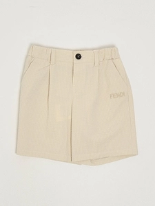 Fendi Kids Seersucker Logo Shorts