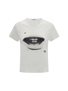 Fendi Ti Amo Print V-Neck T-Shirt
