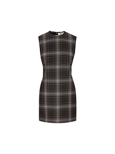 Fendi Tartan Sleeveless Mini Dress