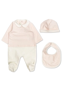 Fendi Kids Peter Pan-Collar Babygrow Set