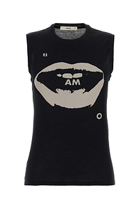 Fendi Ti Amo Print Sleeveless Top