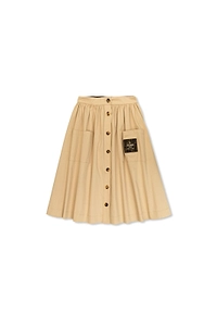 Fendi Kids Stretch Gabardine Midi Skirt
