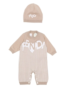 Fendi Kids Striped Babygrow Set
