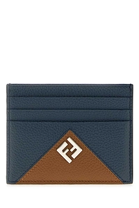 Fendi Triangular Logo Card Holder Wallet