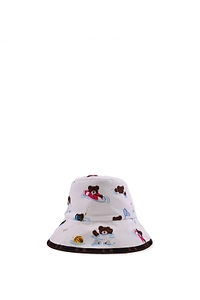 Fendi Kids Teddy Bear Printed Reversible Bucket Hat