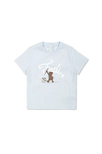 Fendi Kids Teddy Bear Printed T-Shirt