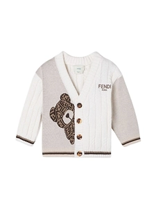 Fendi Kids V-Neck Button-Up Cardigan