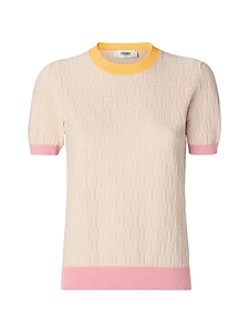 Fendi Logo Detailed Short-Sleeved Jumper