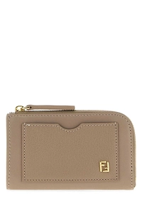 Fendi Vitello Grace Zip Card Holder Wallet
