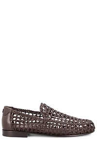 Fendi Woven Slip-On Loafers