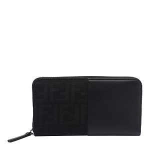Fendi Zip-Around Logo Wallet