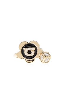 Ferragamo Gancini Charm Embellished Ring