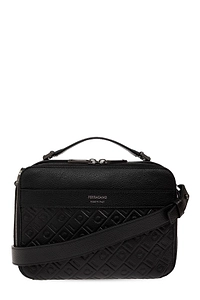Ferragamo Gancini Embossed Zipped Messenger Bag