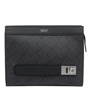 Ferragamo Gancini Jacquard Messenger Bag