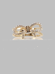 Ferragamo Crystal Bow Ring