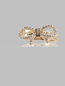 Ferragamo Crystal Bow Ring