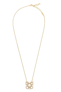 Ferragamo Crystal Embellished Four Gancini Pendant Necklace