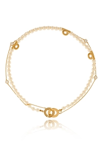 Ferragamo Double Strand Embellished Necklace