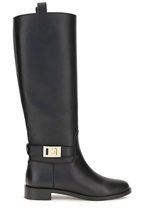 Ferragamo Hug Buckle Riding Boots