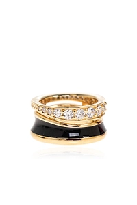 Ferragamo Logo Engraved Embellished Ring