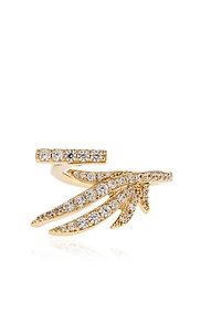 Ferragamo Leaf Embellished Ring