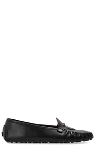 Ferragamo Gancini Detail Driver Loafers