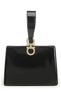Logo Printed Wristband Clutch Bag