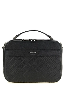 Ferragamo Monogram Embossed Messenger Bag