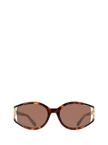 Ferragamo Eyewear Oval Frame Sunglasses