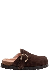 Ferragamo Slip-On Buckle Detail Slippers