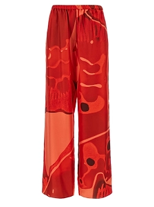 Summer Printed Wide-Leg Pants
