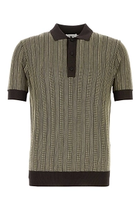 Ferragamo Textured Knit Polo Shirt